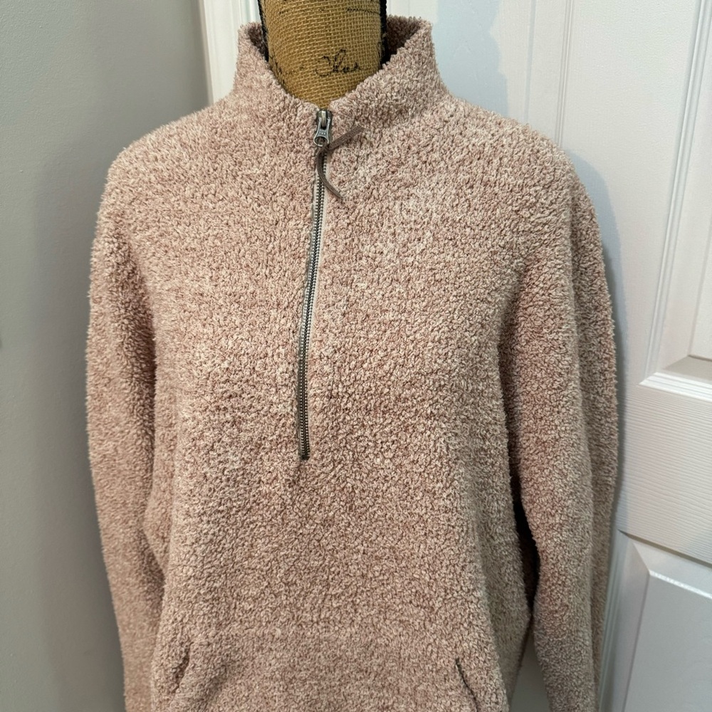 Fuzzy Tan Quarter Zip